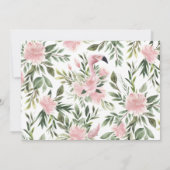 エキゾチック熱帯ピンクフラミンゴ卒業パーティー 招待状 (裏面)