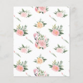 エキゾチック熱帯ピンクフラミンゴ結婚式招待状 チラシ (裏面)