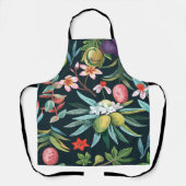 エキゾチック熱帯フローラパラダイスモノグラム エプロン (正面)
