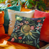 エキゾチック熱帯フローラパラダイスモノグラム クッション