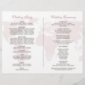 エキゾチック熱帯フローラ金ゴールド世界地図プログラム (裏面)