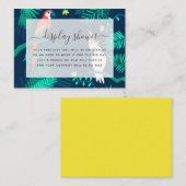 エキゾチック熱帯ブライダルシャワーディスプレイシャワー エンクロージャーカード (正面/裏面)