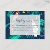 エキゾチック熱帯ブライダルシャワーディスプレイシャワー エンクロージャーカード (正面)