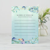 エキゾチック熱帯幾何学ブライダルシャワー アドバイスカード (スタンド正面)