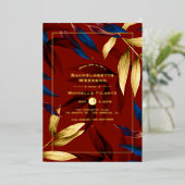 エキゾチック熱帯林バチェロレッテ週末 箔招待状 (立ち正面)