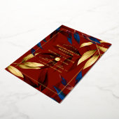 エキゾチック熱帯林バチェロレッテ週末 箔招待状 (回転した状態)