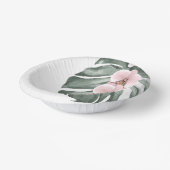 エキゾチック熱帯水の色ピンクの蘭 ペーパーボウル (傾斜あり)