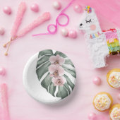 エキゾチック熱帯水の色ピンクの蘭 ペーパーボウル (パーティー)