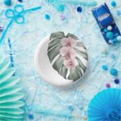 エキゾチック熱帯水の色ピンクの蘭 ペーパーボウル (パーティー)