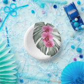 エキゾチック熱帯水の色ホットピンクの蘭 ペーパーボウル (パーティー)