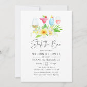 エキゾチック熱帯水カラーフローラストックバー 招待状 (正面)