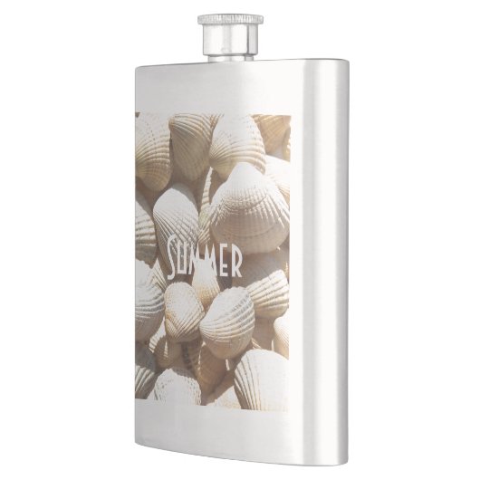 エキゾチック熱帯海シェルサマービーチ写真 フラスク (左)