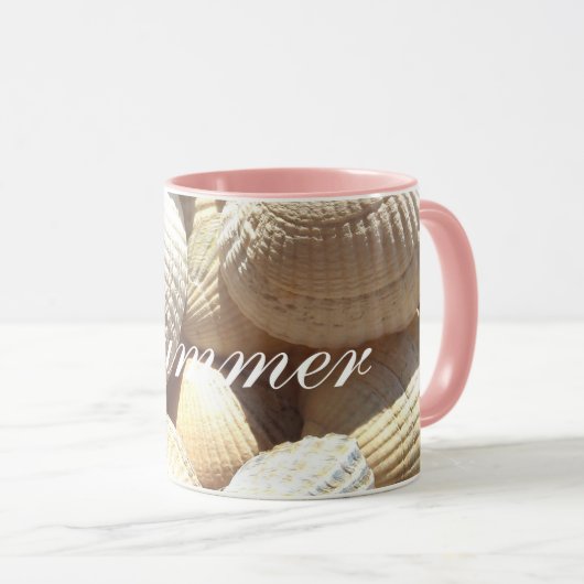 エキゾチック熱帯海シェルサマービーチ写真 マグカップ (正面右)