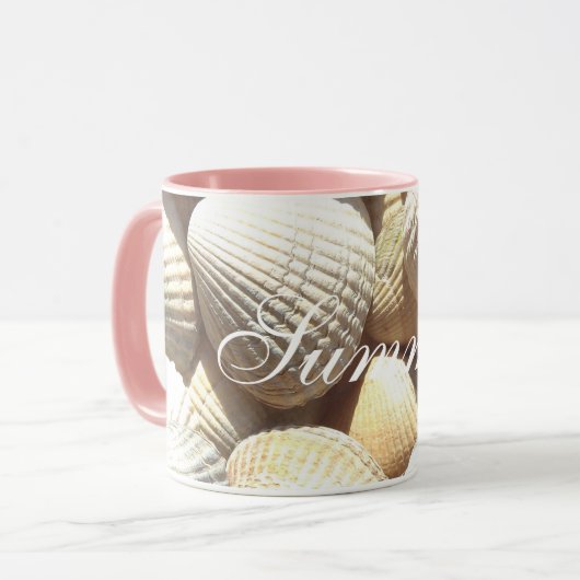 エキゾチック熱帯海シェルサマービーチ写真 マグカップ (正面左)