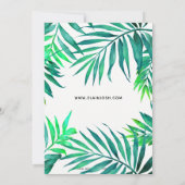 エキゾチック熱帯結婚フローラブライダルシャワー 招待状 (裏面)