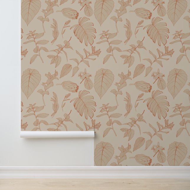 エキゾチック熱帯線イラストレーション。 壁紙 (アプリケーション)