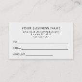 エキゾチック熱帯花の柄のギフト証明書 割引カード (裏面)