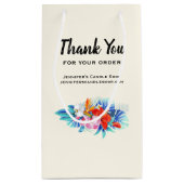 エキゾチック熱帯花サンキュービジネス スモールペーパーバッグ (裏面)