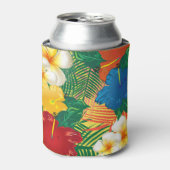 エキゾチック熱帯花デザイン 缶クーラー (缶正面)