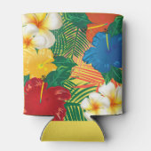 エキゾチック熱帯花デザイン 缶クーラー (裏面)