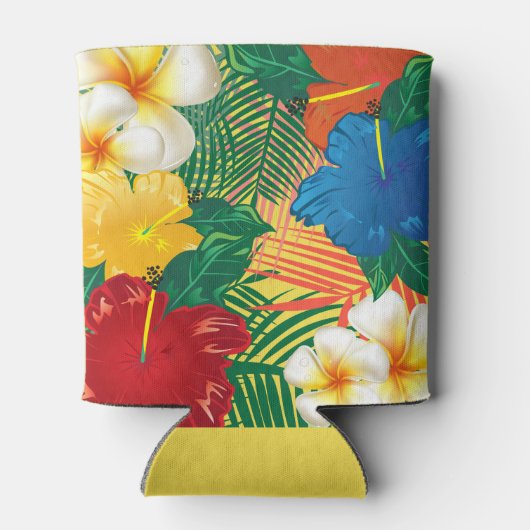 エキゾチック熱帯花デザイン 缶クーラー (裏面)