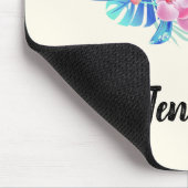 エキゾチック熱帯花 – ピンク&アクアマリン マウスパッド (コーナー)