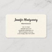 エキゾチック熱帯花 – ピンク&アクア 名刺 (裏面)