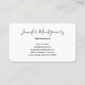 エキゾチック熱帯花 – ピンク&アクア 名刺 (裏面)