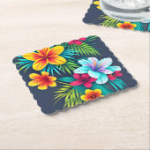 エキゾチック熱帯花 ペーパーコースター (アングル)