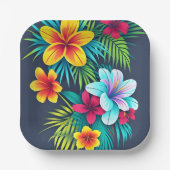 エキゾチック熱帯花 ペーパープレート (正面)