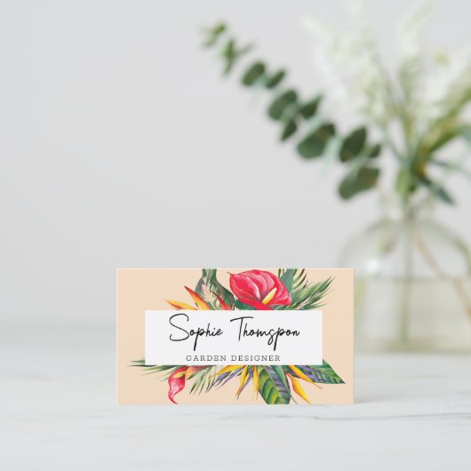 エキゾチック熱帯花 名刺 (スタンド正面)