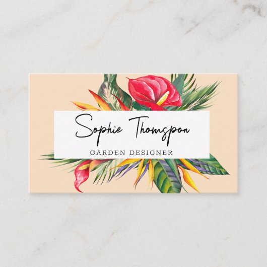 エキゾチック熱帯花 名刺 (正面)