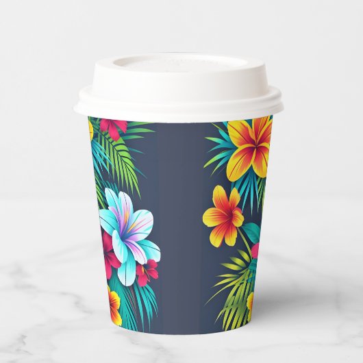 エキゾチック熱帯花 紙コップ (左)