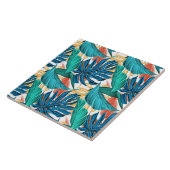 エキゾチック熱帯葉プリント タイル (側面)