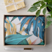 エキゾチック熱帯葉プリント 薄葉紙 (ギフト)