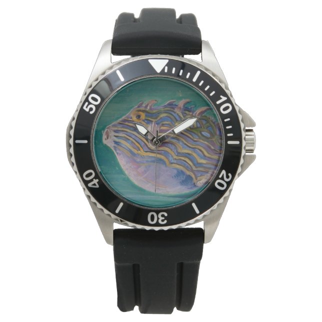 エキゾチック熱帯魚（水中） （マリアンヌ北） 腕時計 (正面)