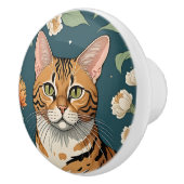 エキゾチック猫#8セラミックプル セラミックノブ (右)