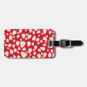 エキゾチック白いちごカラフルかわいいシックカスタム ラゲッジタグ (正面横)