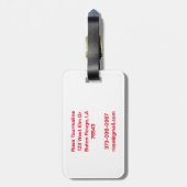 エキゾチック白いちごカラフルかわいいシックカスタム ラゲッジタグ (裏面縦)