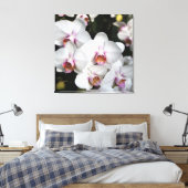 エキゾチック白い蘭の花。花の写真 キャンバスプリント (インサイチュ (寝室))