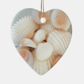 エキゾチック白ピーチシーシェルサマービーチ セラミックオーナメント (右)