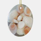 エキゾチック白ピーチシーシェルサマービーチ セラミックオーナメント (右)