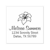 エキゾチック百合花のアドレス セルフインキングスタンプ (デザイン)