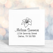 エキゾチック百合花のアドレス セルフインキングスタンプ