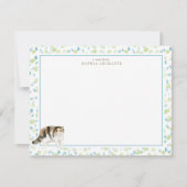 エキゾチック短い猫パーソナライズされた文具 ノートカード (正面)