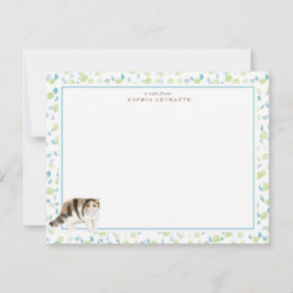 エキゾチック短い猫パーソナライズされた文具 ノートカード