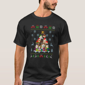 エキゾチック短編猫クリスマスツリー醜いクリスマス猫 Tシャツ