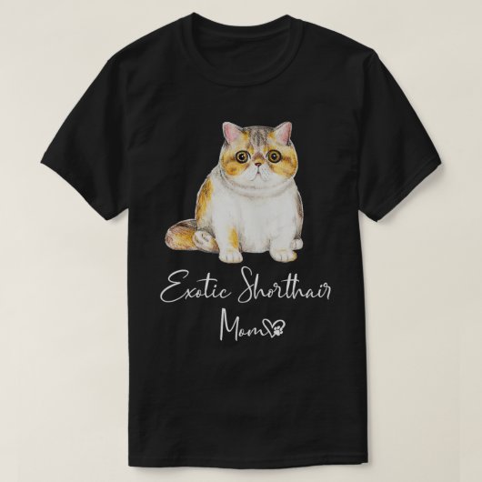 エキゾチック短髪ママかわいい猫マザー子猫ガールG Tシャツ (デザイン正面)