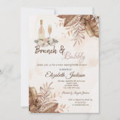 エキゾチック秋のフローラブランチ&バブリーブライダルシャワー 招待状 (正面)