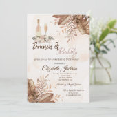 エキゾチック秋のフローラブランチ&バブリーブライダルシャワー 招待状 (スタンド正面)
